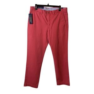Polo Ralph Lauren Pants Men's Pink Stretch Straight Fit Chinos Size 34W 30L